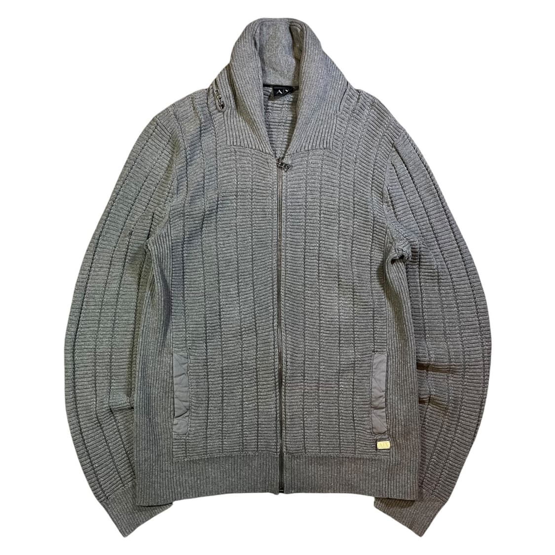 아르마니 익스체인지 숄카라 니트집업 상품이미지1