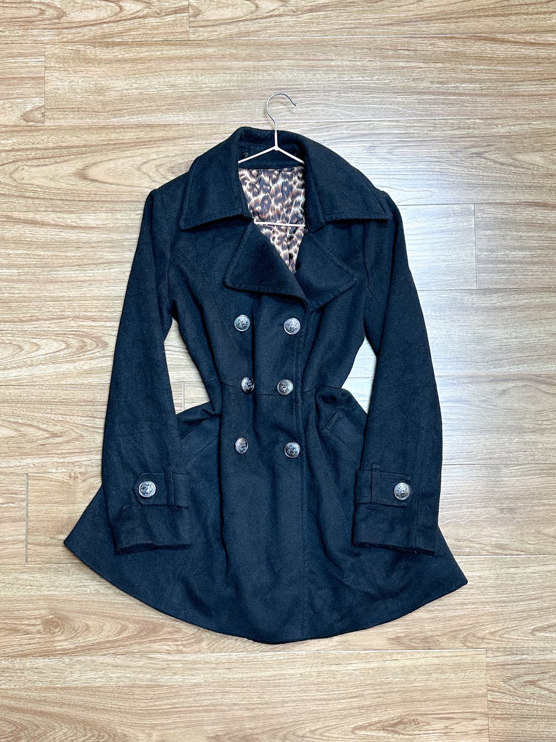 빈티지 블랙 호피 코트 오네갸루 로걀 공겜여주 마즈깔 긱시크 고딕 고스 상품이미지1