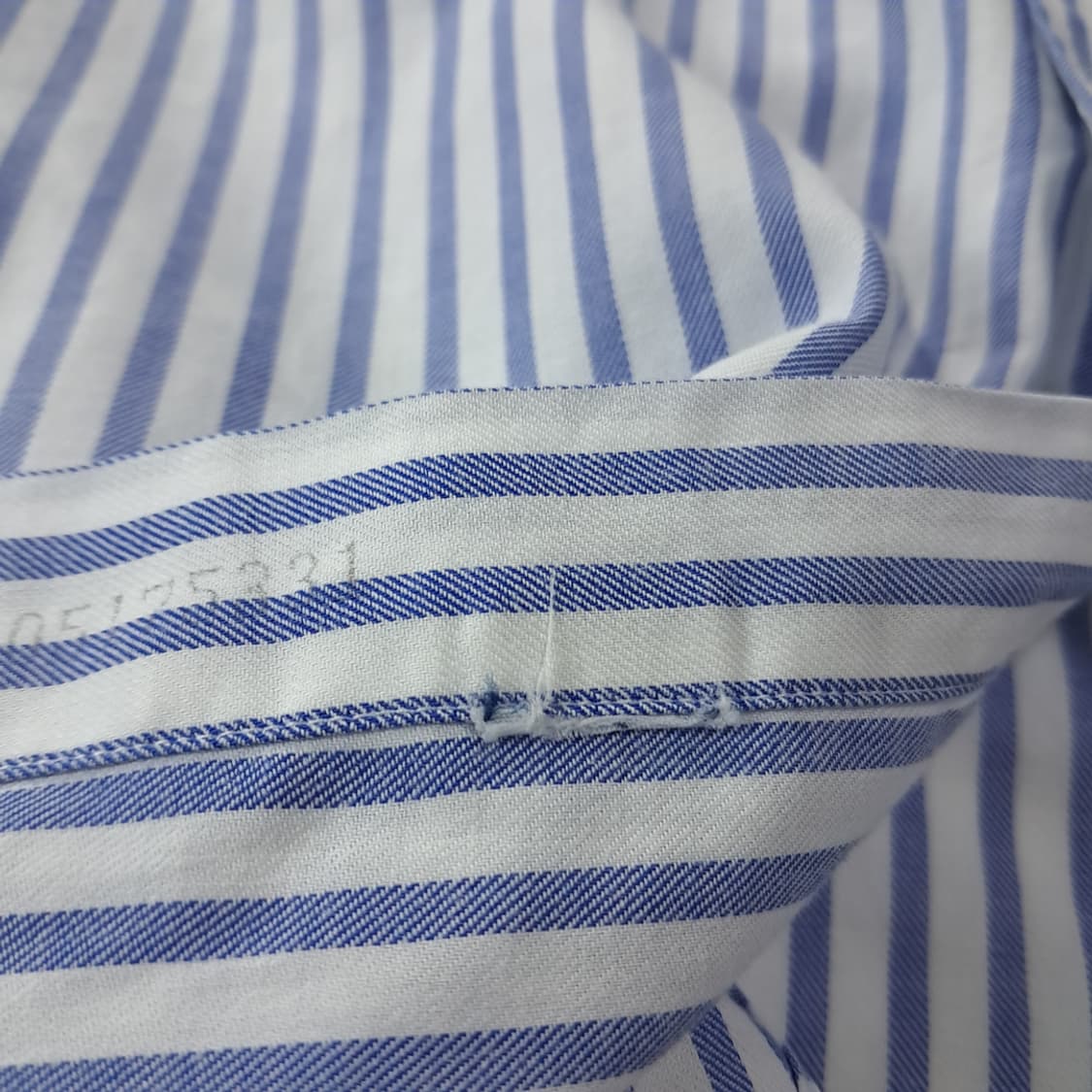 CK563 XL 폴로 90s 홍콩판 소프트 블루 스트라이프 셔츠 남방 상품이미지5