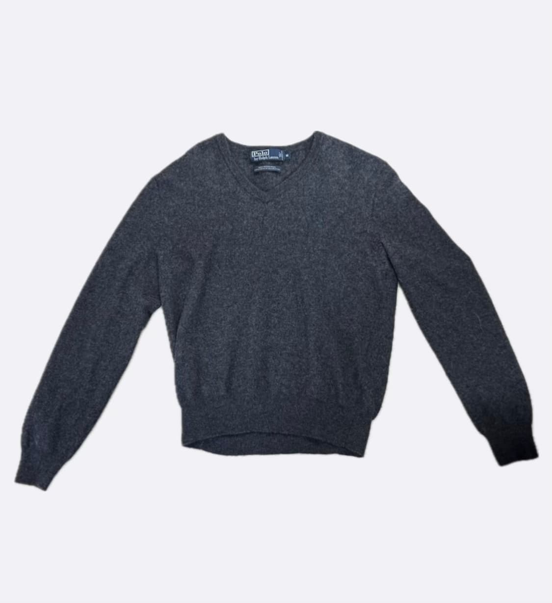 폴로 니트 차콜 브이넥 상품이미지1