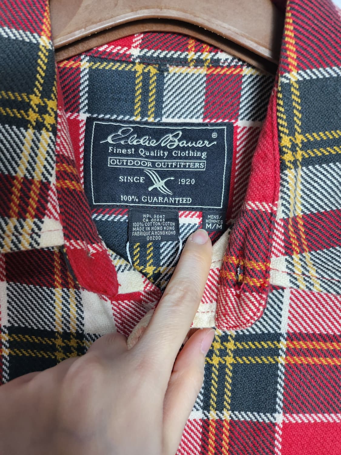 M 에디바우어 헤비 코튼 레드 체크 셔츠 상품이미지3