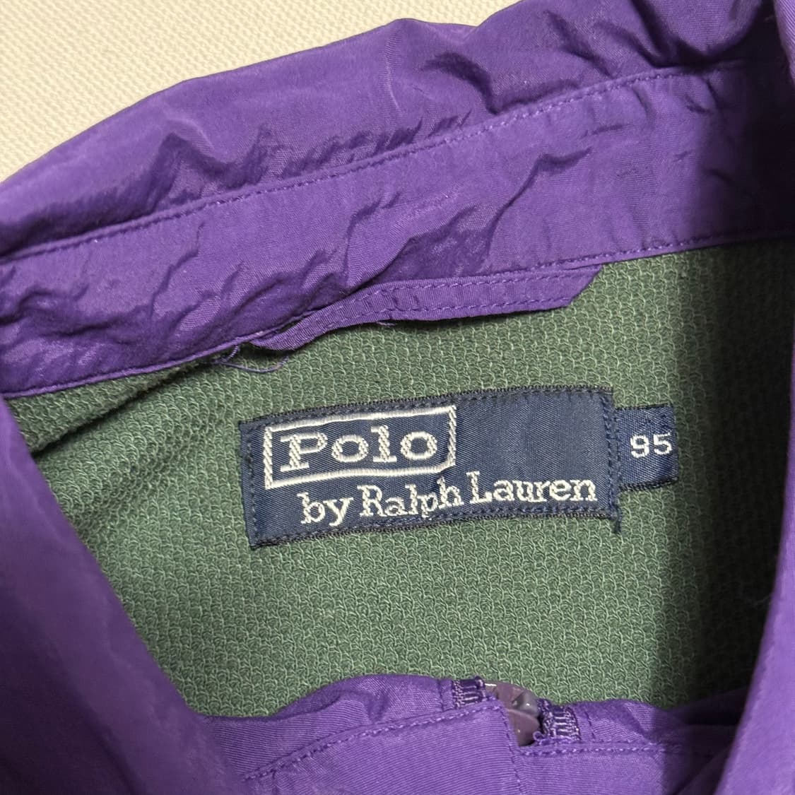 95 90‘s 폴로랄프로렌 올드스쿨 폴리 블루종 자켓 상품이미지4