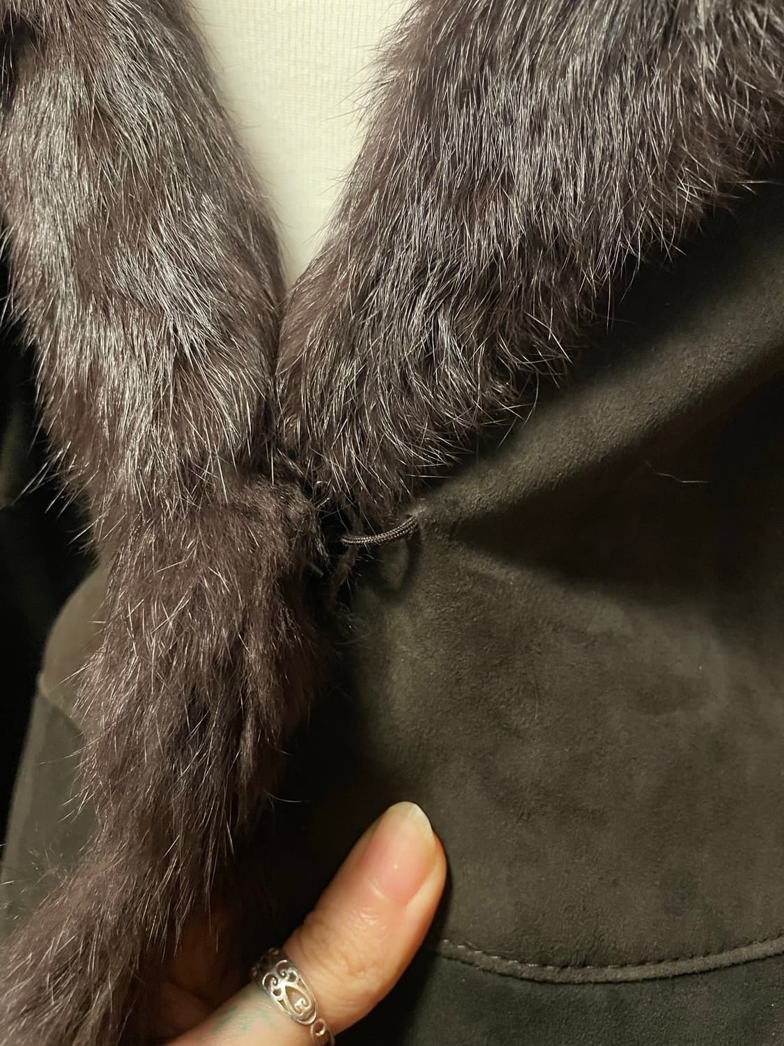 래빗퍼 스웨이드 무스탕 자켓 상품이미지5