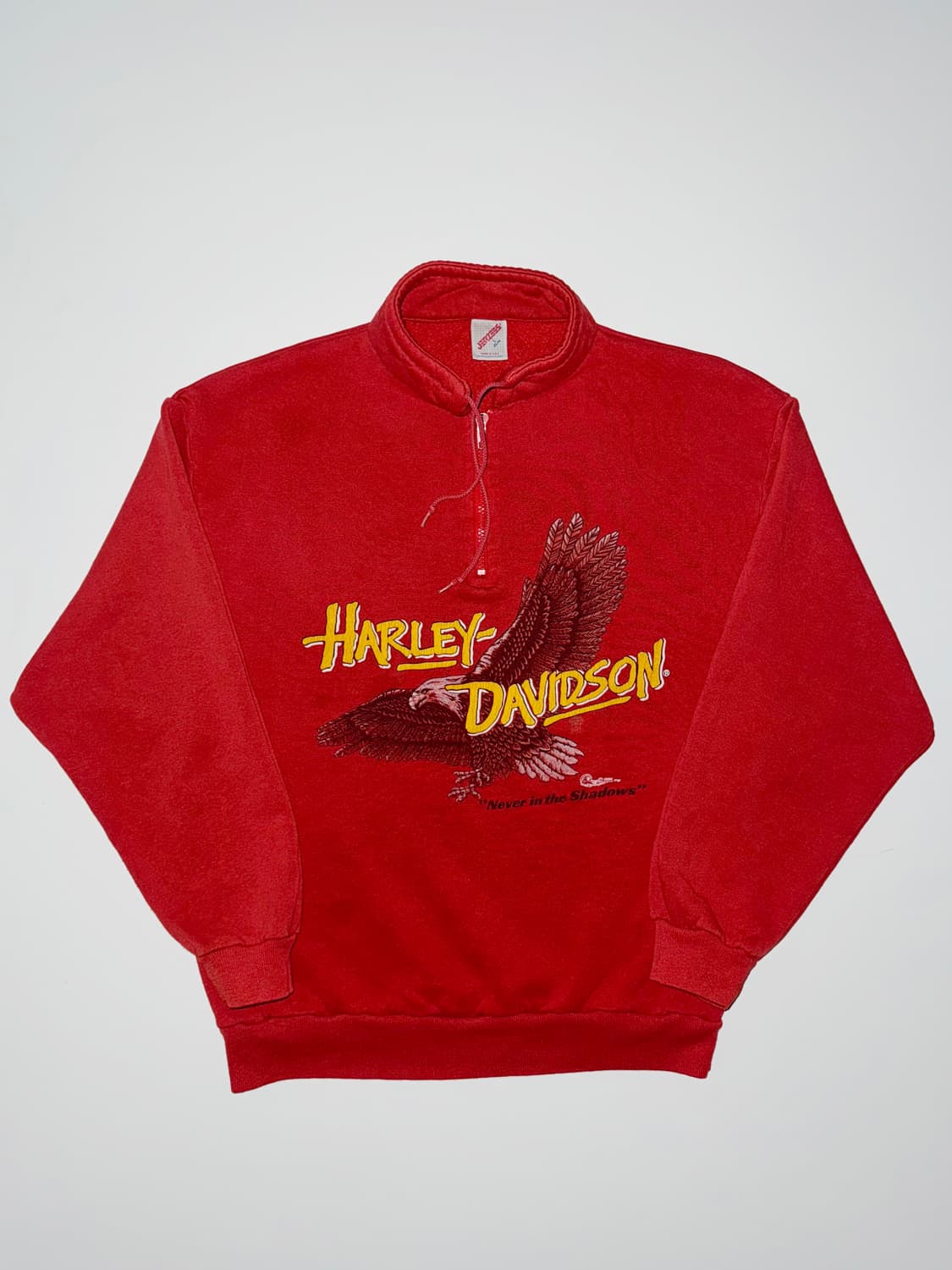 [L] 빈티지 할리데이비슨 쿼터 집업 스웻셔츠 상품이미지1