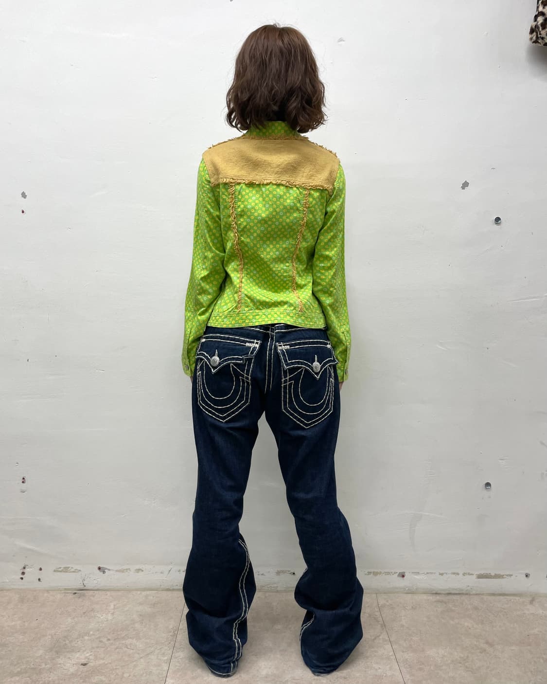 Betty Blue Flower Green Fringe Jacket 상품이미지5