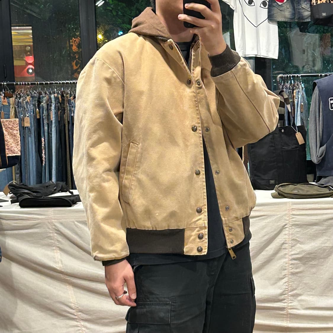 L) MULESKINS USA 덕 캔버스 봄버 후드 자켓 상품이미지9
