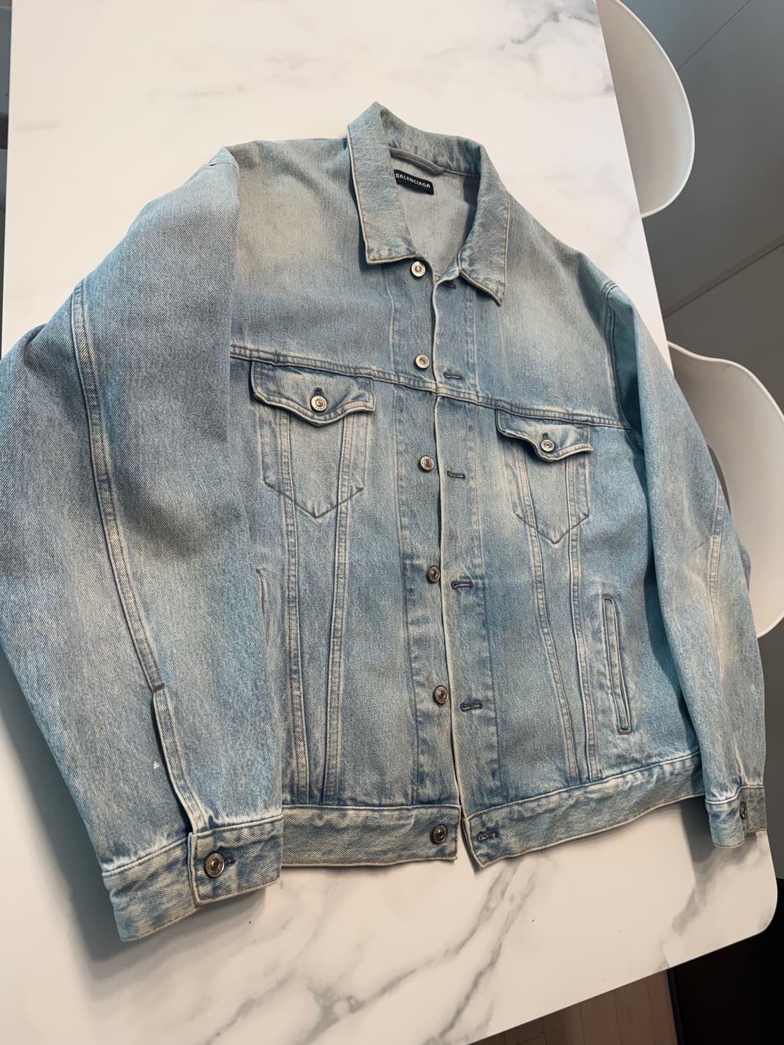 발렌시아가 레인보우 데님 자켓 XXL 정품 상품이미지6