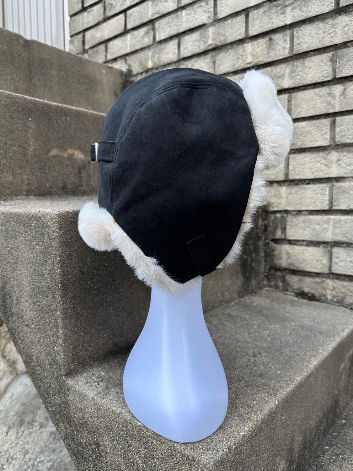 Black suede earflap cap  상품이미지6