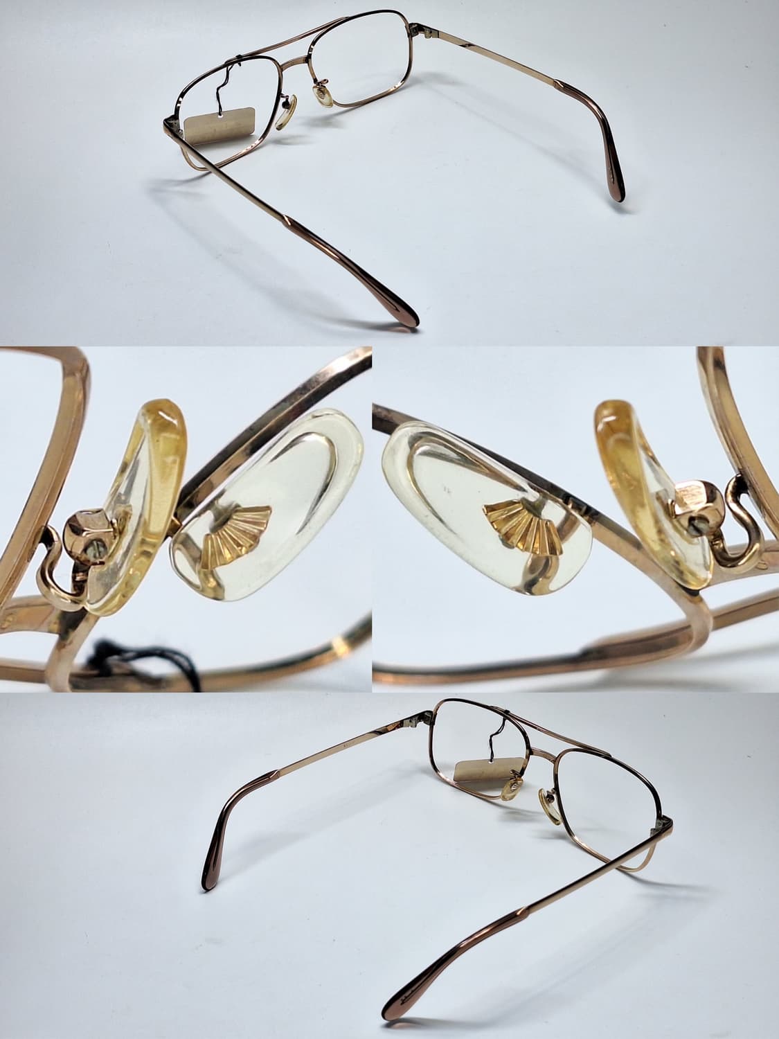 80s 일본 빈티지 데드스톡 미사용/투브릿지 12KGF 금장 안경테 상품이미지6