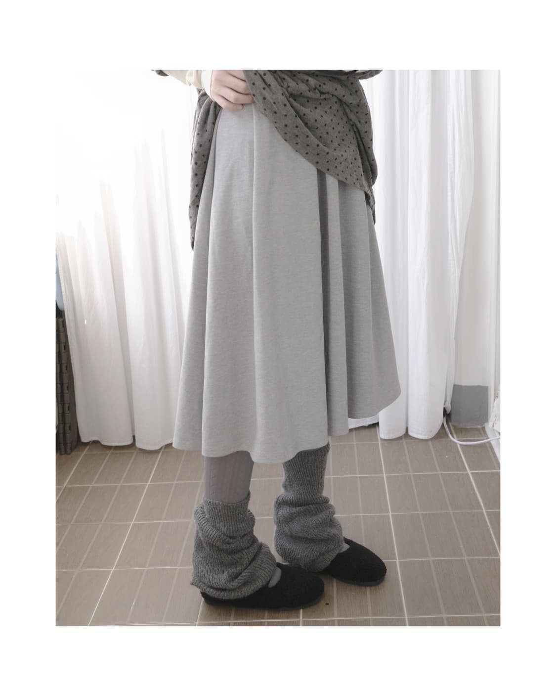 GU light grey skirt 상품이미지5