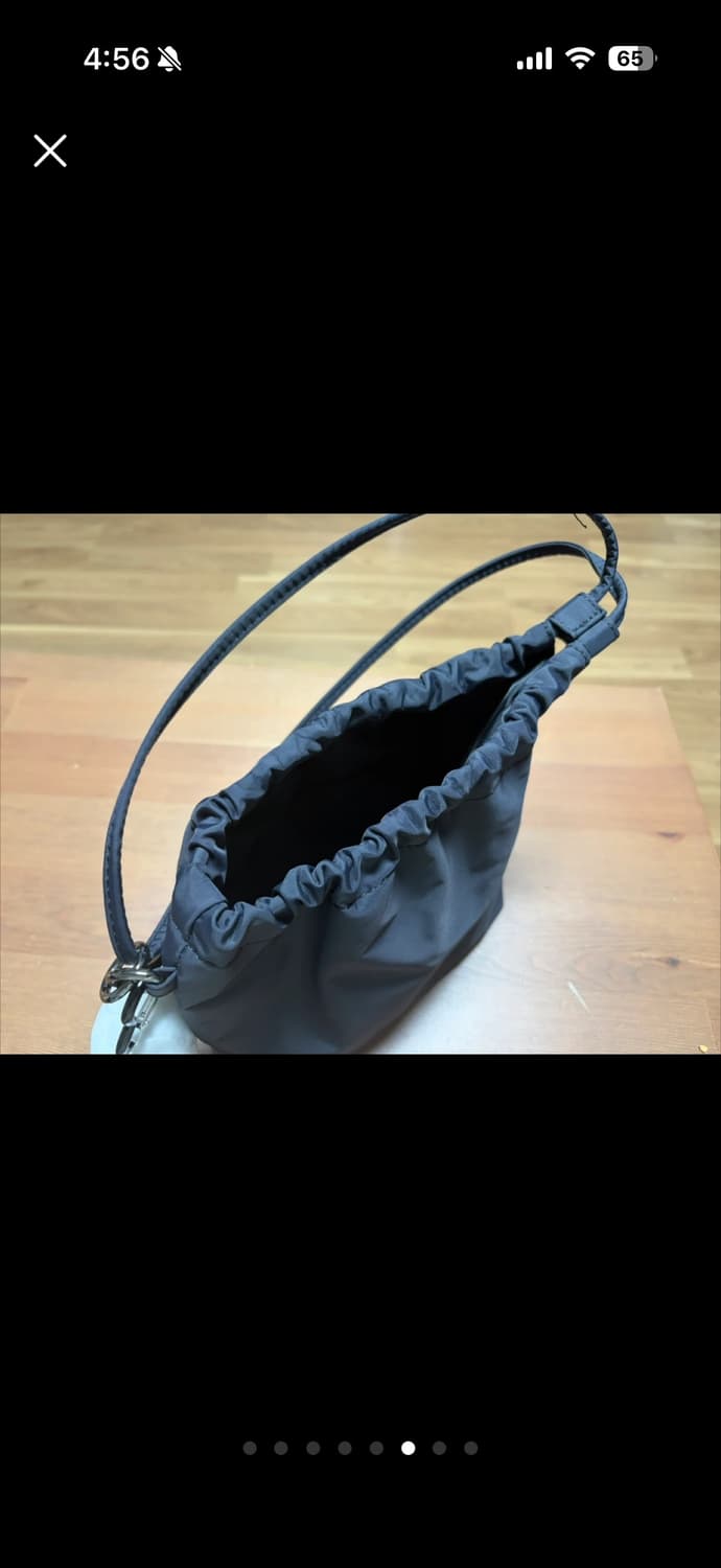 일본 브랜드 poik 블랙 드로스트링 숄더백 상품이미지3