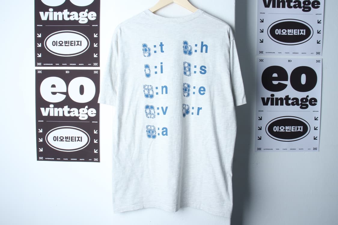 (L-XL) 디스이즈네버댓 반팔 티셔츠 멜란지 화이트 스트릿-H32805 상품이미지6
