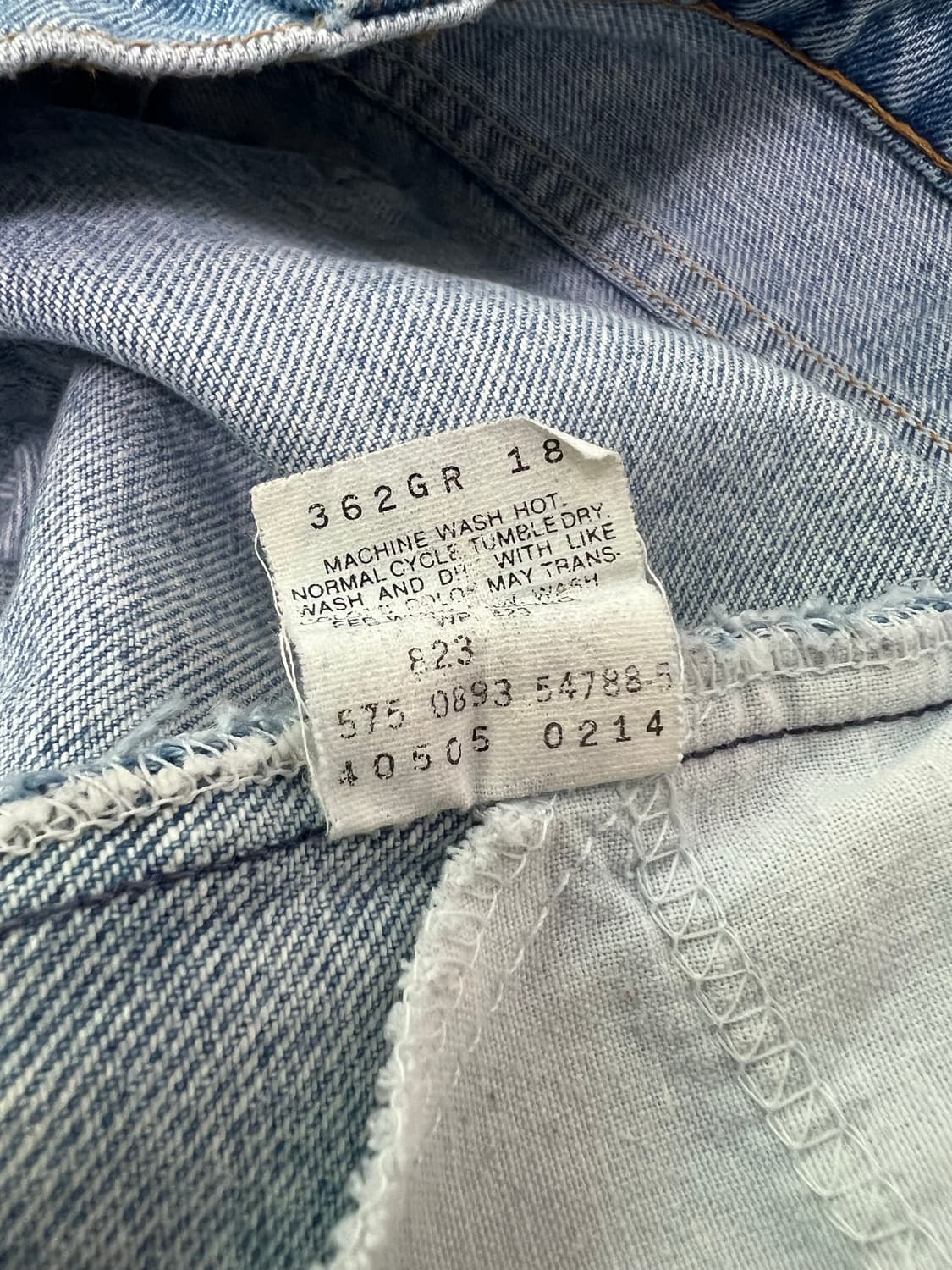 빈티지 리바이스 505 오렌지탭 연청 Made in USA 상품이미지9