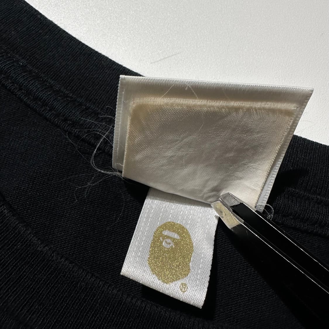 베이프 컬리지 반팔 티셔츠 블랙 상품이미지7