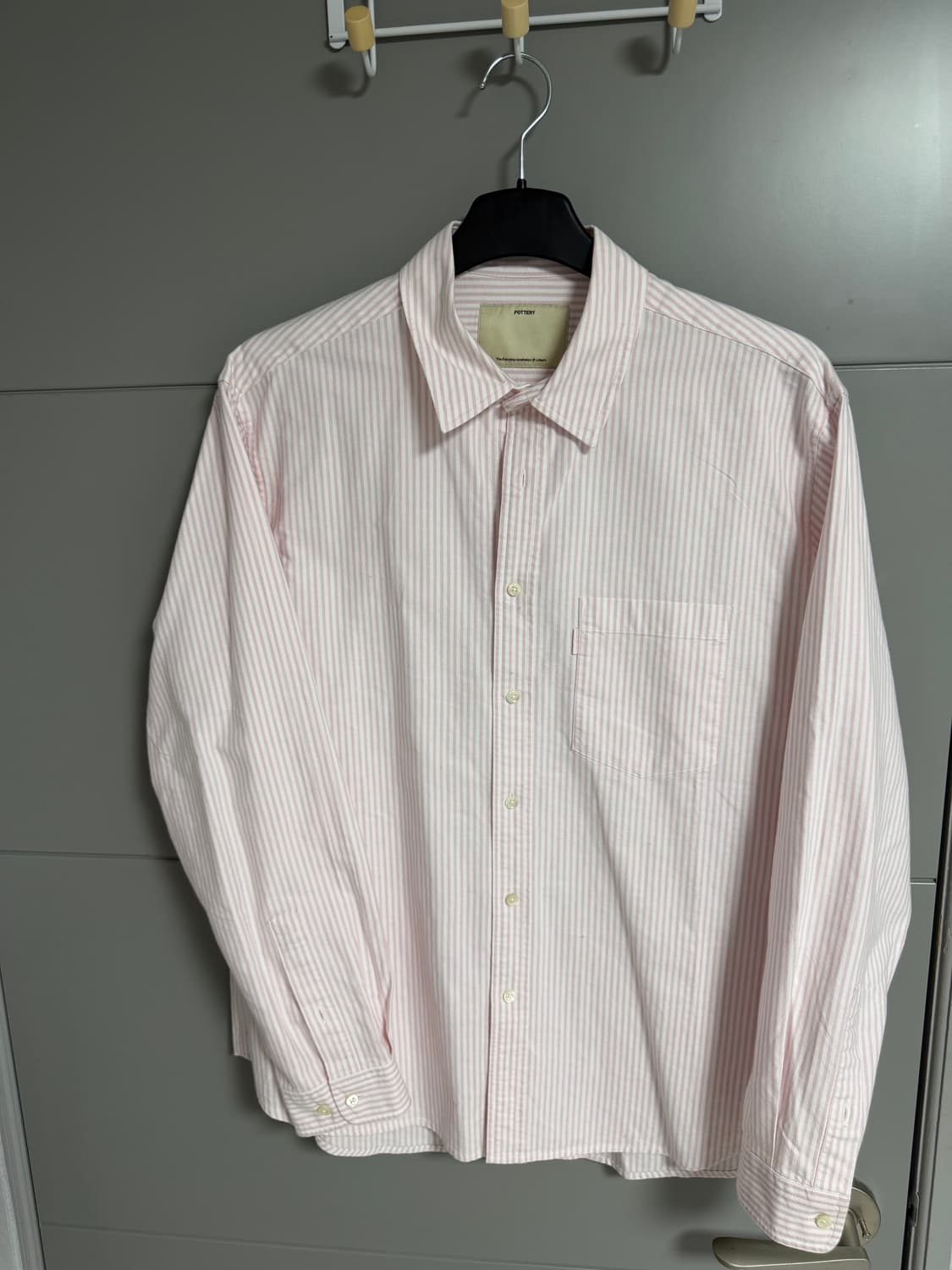 pottery pink stipe shirt (XL) 상품이미지1
