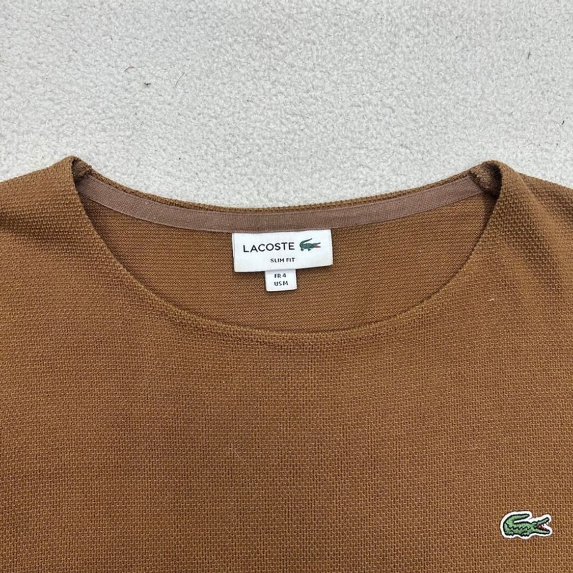 라코스테 슬림핏 브라운 롱슬리브 M 상품이미지4