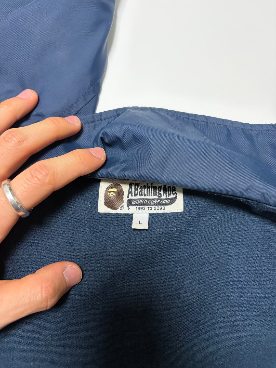 [새상품급] 베이프 코치자켓 네이비 상품이미지6