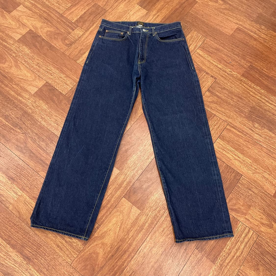 아웃스탠딩 와이드 셀비지 데님 팬츠 상품이미지1