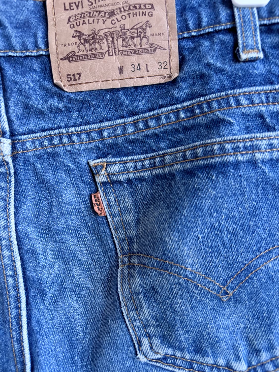 (34x32) 리바이스 517 오렌지탭 USA 중청 데님 상품이미지4