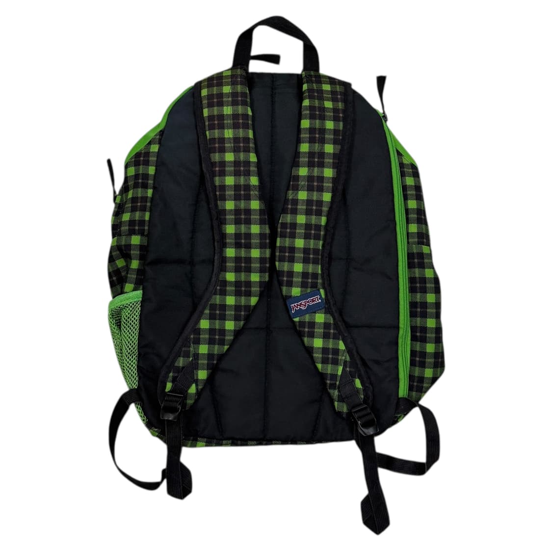 잔스포츠 빈티지 체크 패턴 백팩 가방 그린 상품이미지3