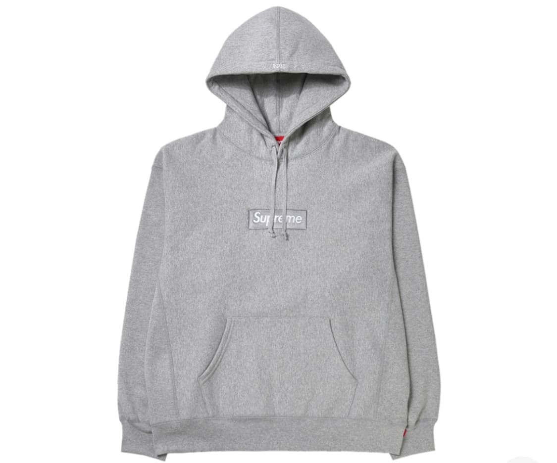 24fw 슈프림 박스로고 후드 헤더 그레이[XL] 상품이미지1