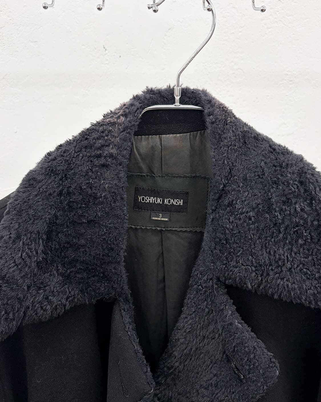 요시유키 코니시 더블 브레스티드 피 코트 상품이미지7