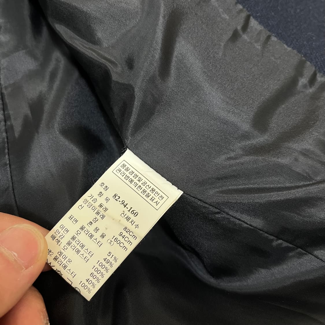 한섬 시스템 여성 체크 싱글 블레이저 정장 자켓 82-94-160 상품이미지6