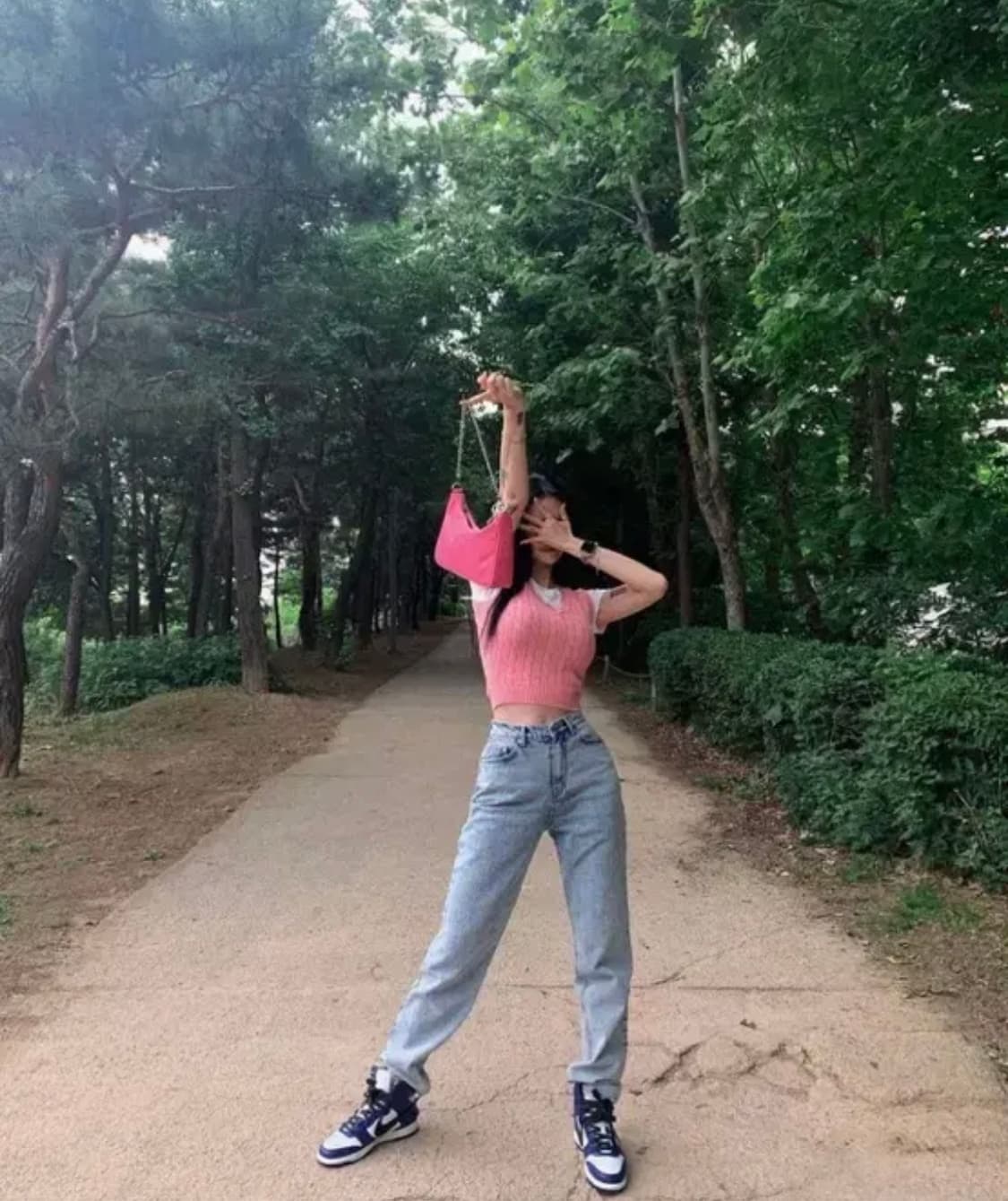 [새상품/L]페일제이드 파인체리 돌청 세미와이드팬츠 상품이미지4