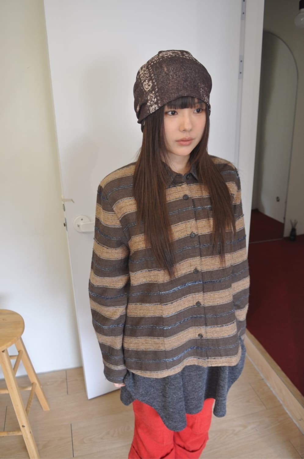 빈티지 브라운 셔츠 자켓 상품이미지2