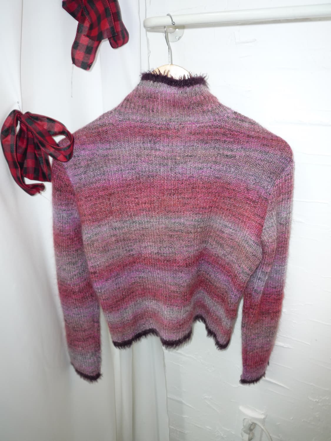 Burgundy fur cardigan 상품이미지7