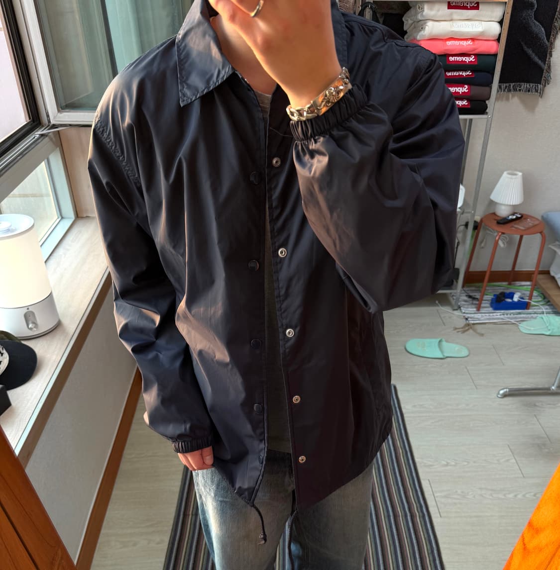 CDG 코치 자켓 네이비 상품이미지1