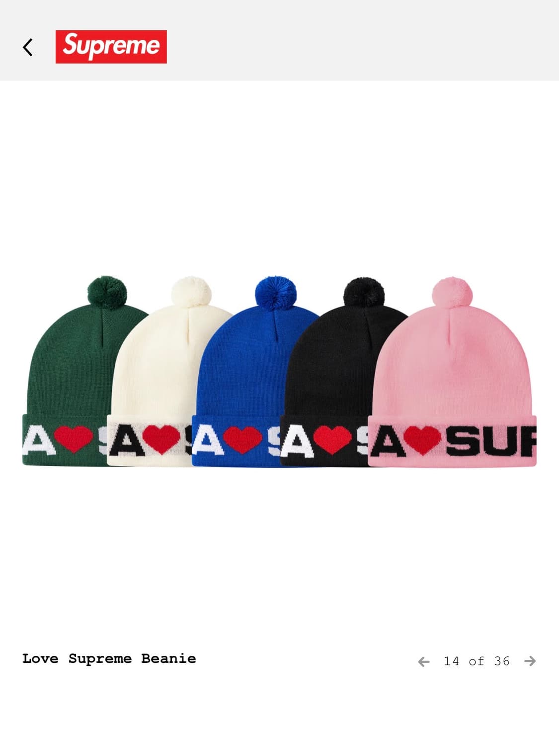 Supreme Love Beanie 상품이미지3