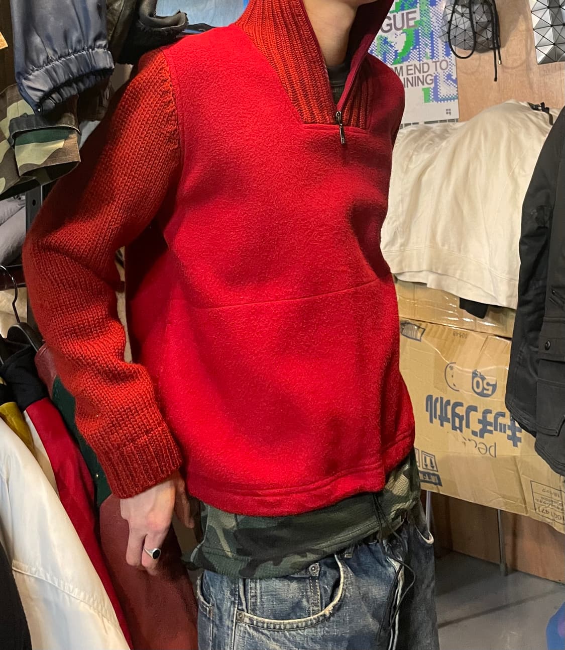 몽클레어 하프 니트집업 상품이미지1