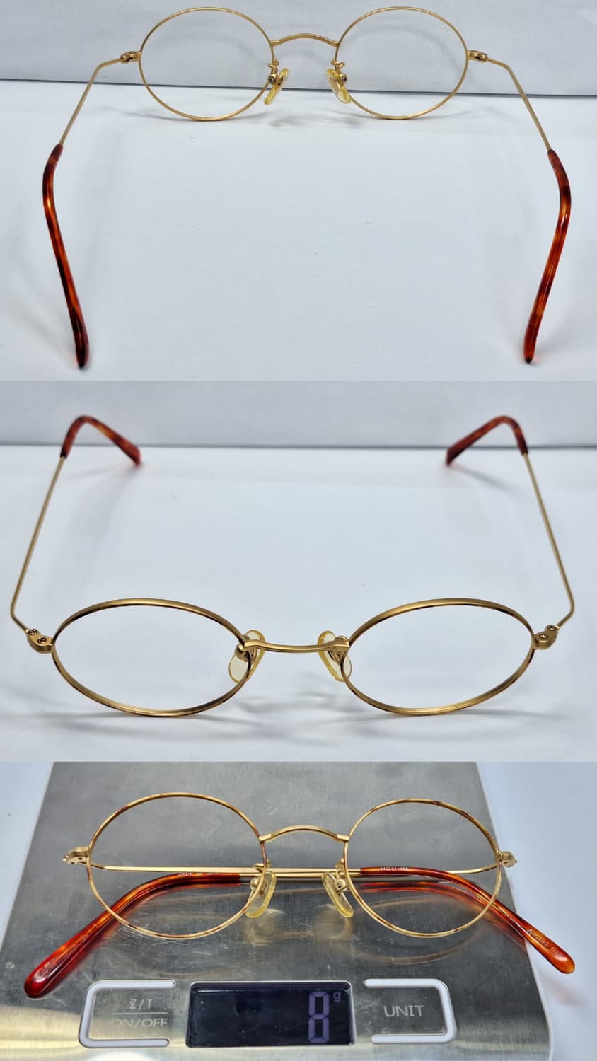 앵글로 아메리칸 A-155 골드 안경 안경테 44ㅁ21/영국 빈티지 일본 상품이미지3
