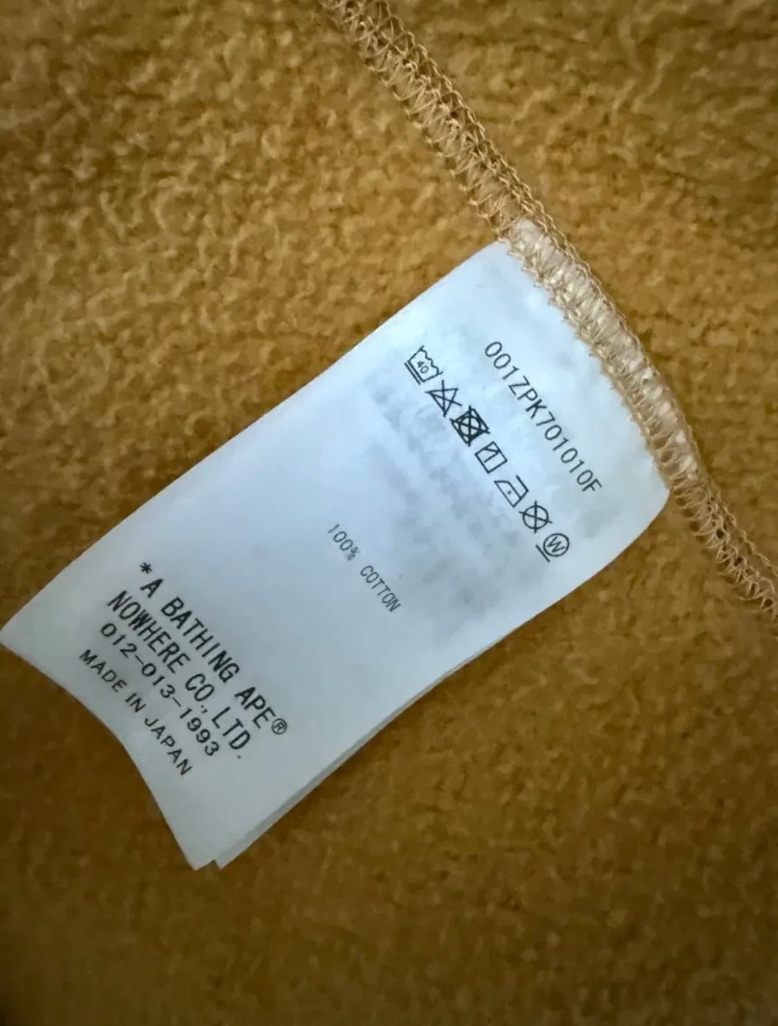 베이프 퍼스트 카모 세퍼레이트 샤크 풀 집 후드 옐로우 상품이미지4