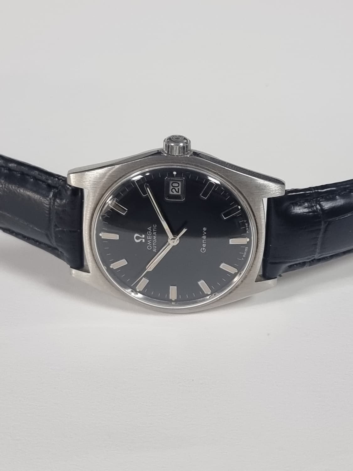 OMEGA 정품 오메가 제네브 시계 블랙다이얼 은행잎 35mm 상품이미지1