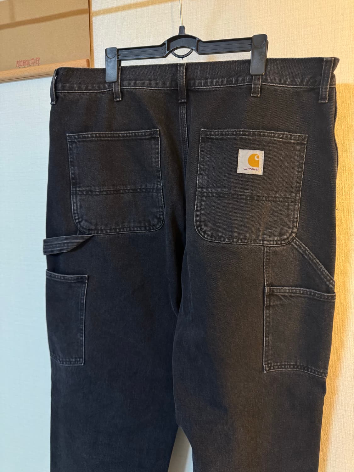 [36x32]칼하트wip 더블니 흑청 팬츠 상품이미지2