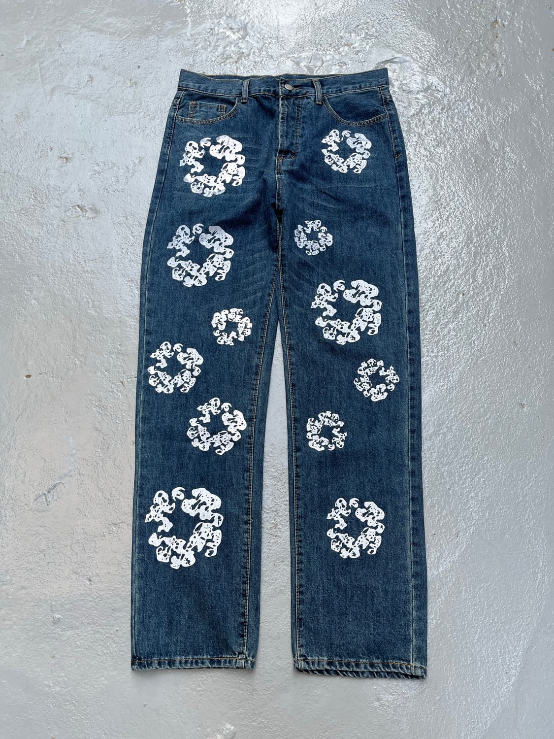 34) Vintage Flower Printing Jeans 상품이미지1