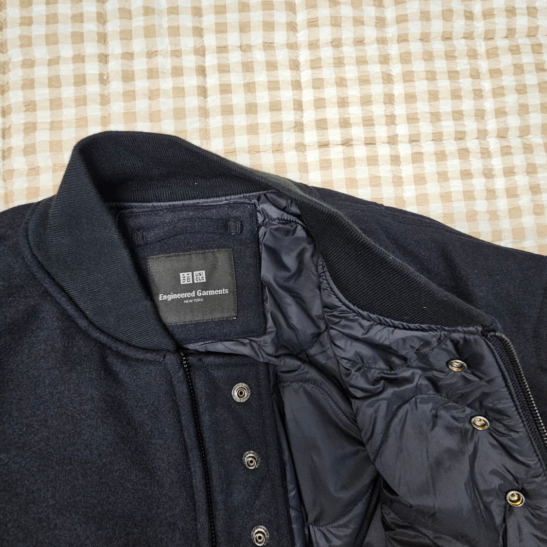 미착용 유니클로X엔지니어드 가먼츠 퍼프테크 블루점퍼 남자100~105 상품이미지9