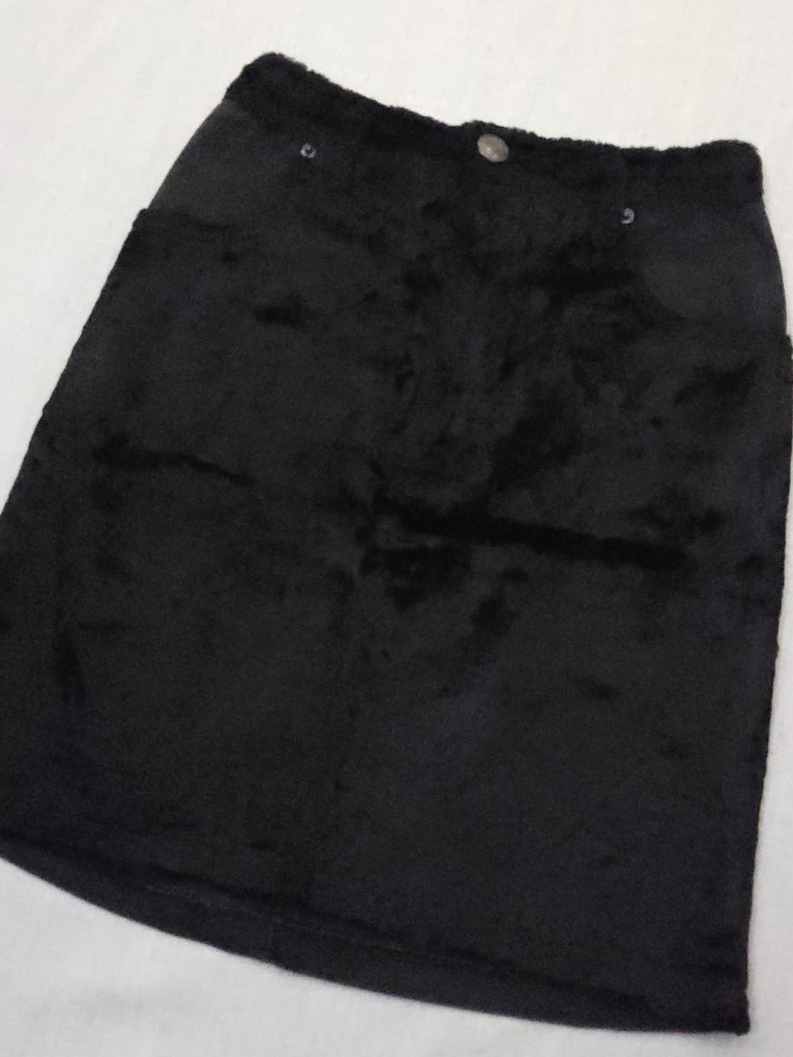 FENDI 블랙 벨벳 미니스커트 m 상품이미지3