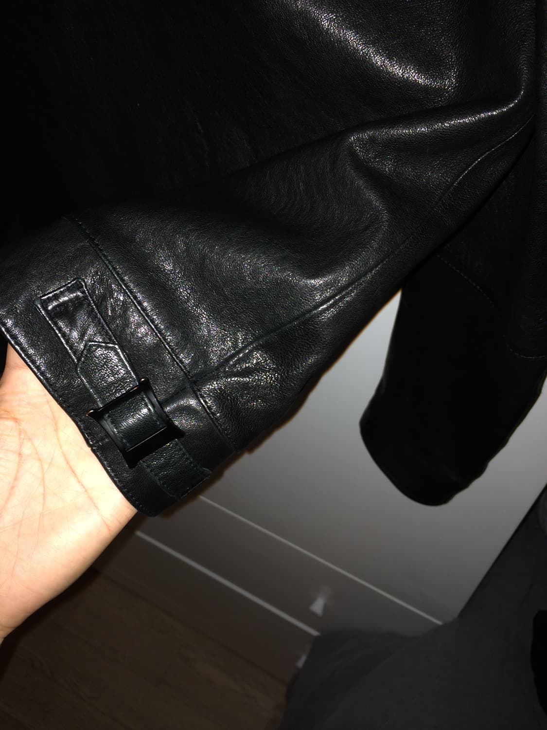 질 스튜어트 램스킨 싱글 블랙 레더 가죽 자켓 / 머듈 상품이미지4