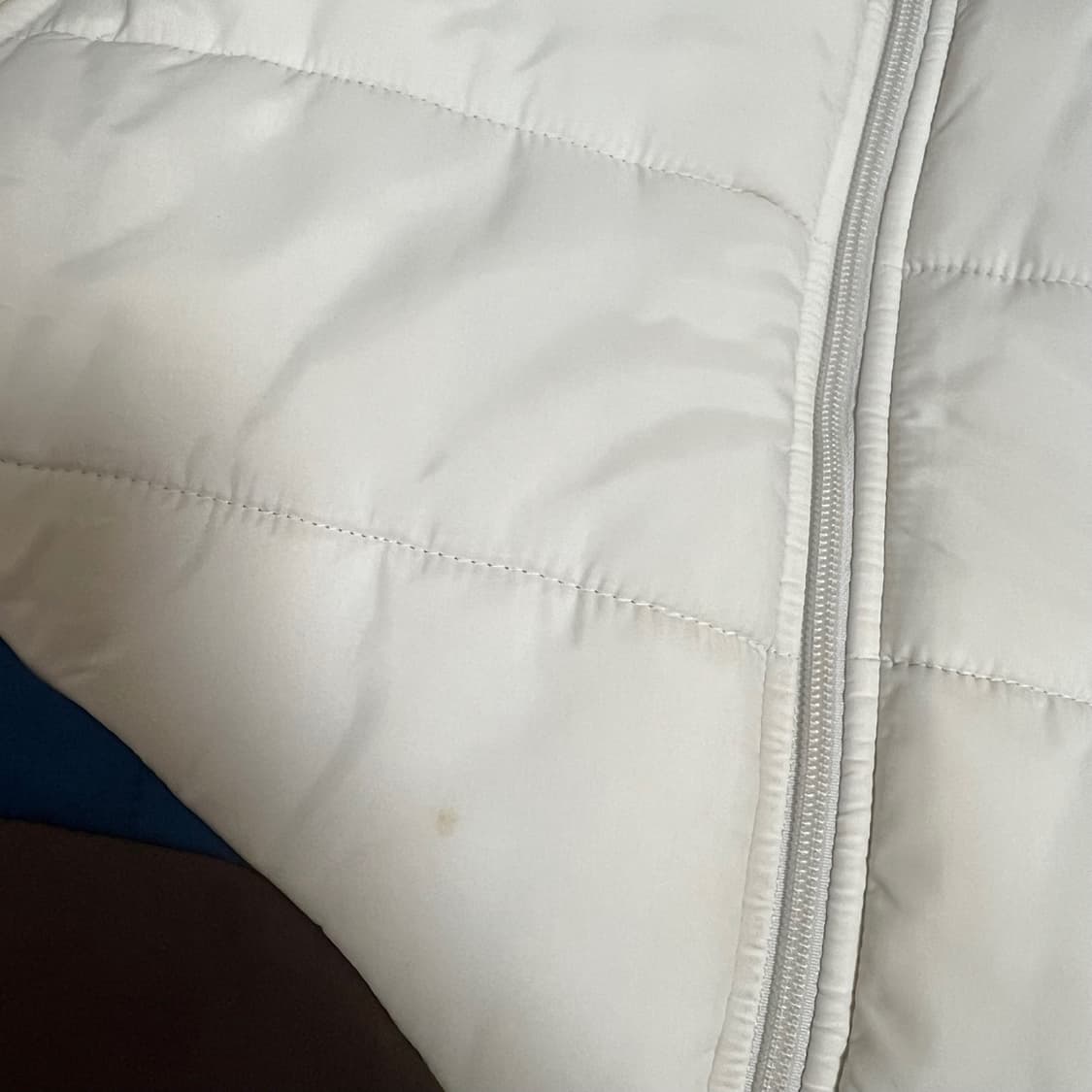 정품 아디다스 빈티지 희귀 브라운 화이트 퀄팅 앙면조끼 상품이미지6