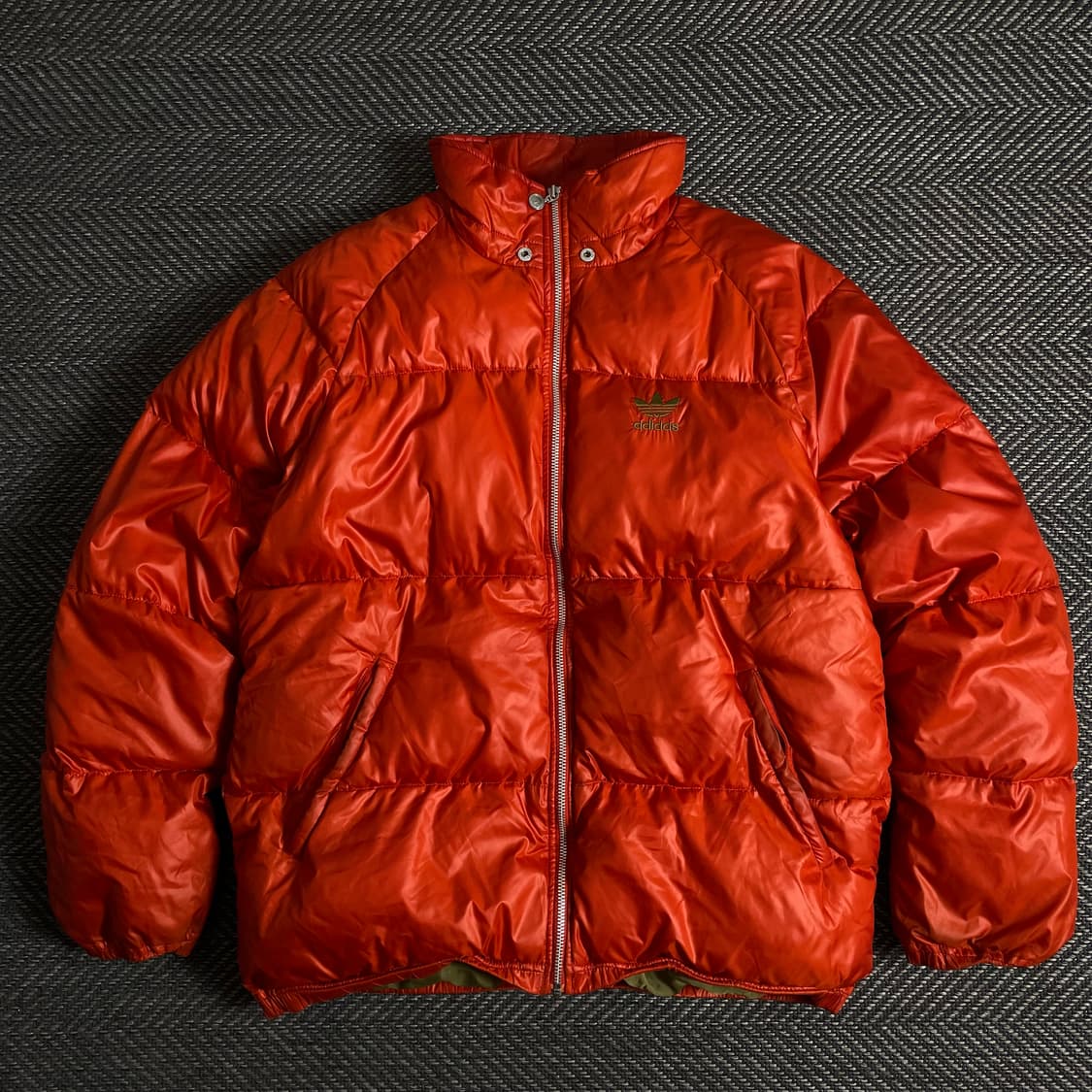 00s 아디다스 트레포일 올드스쿨 유광 패딩 오렌지 y 3381 상품이미지2
