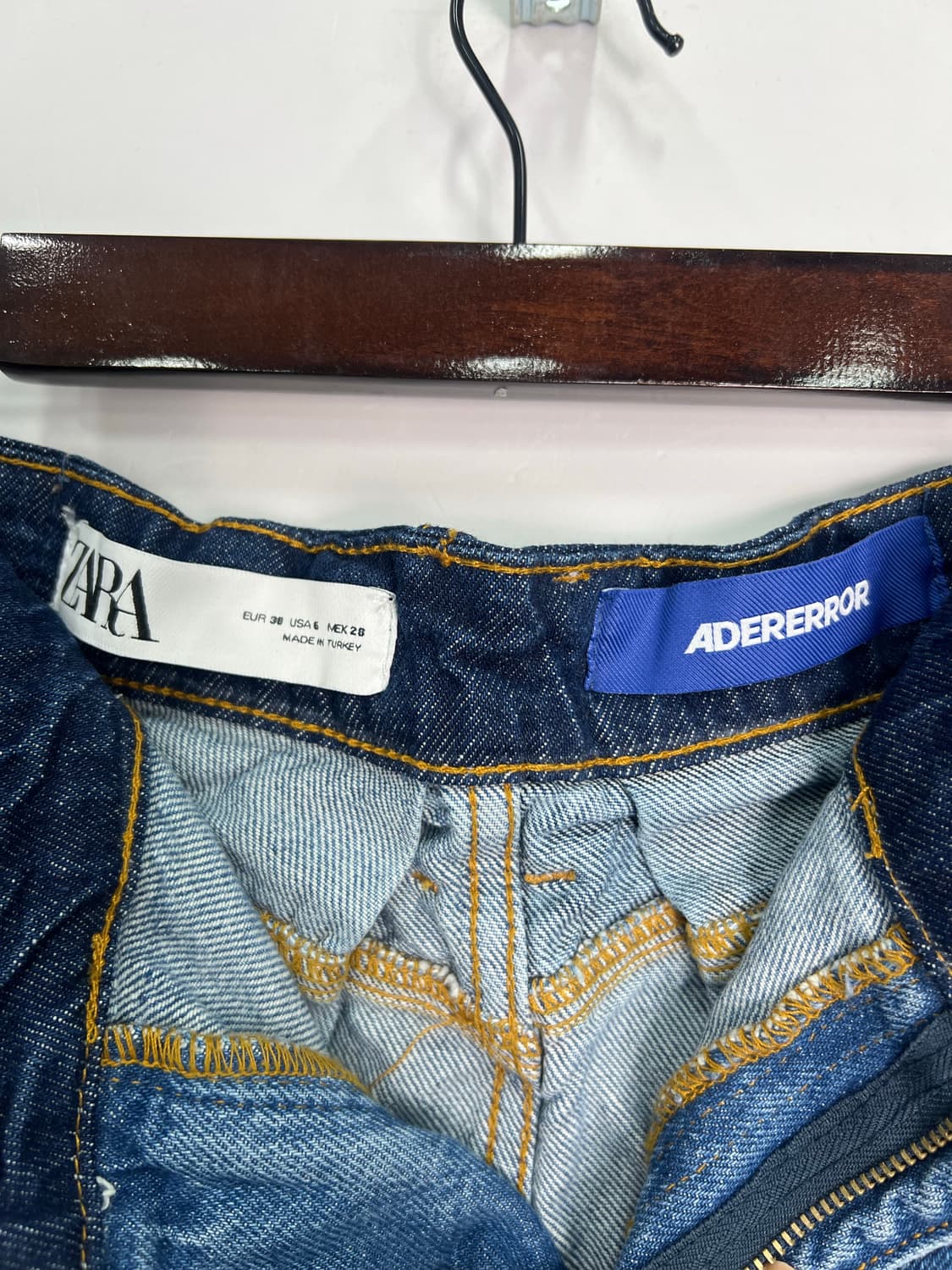 자라 x아더에러 배럴 레그진 블루 팬츠 상품이미지2