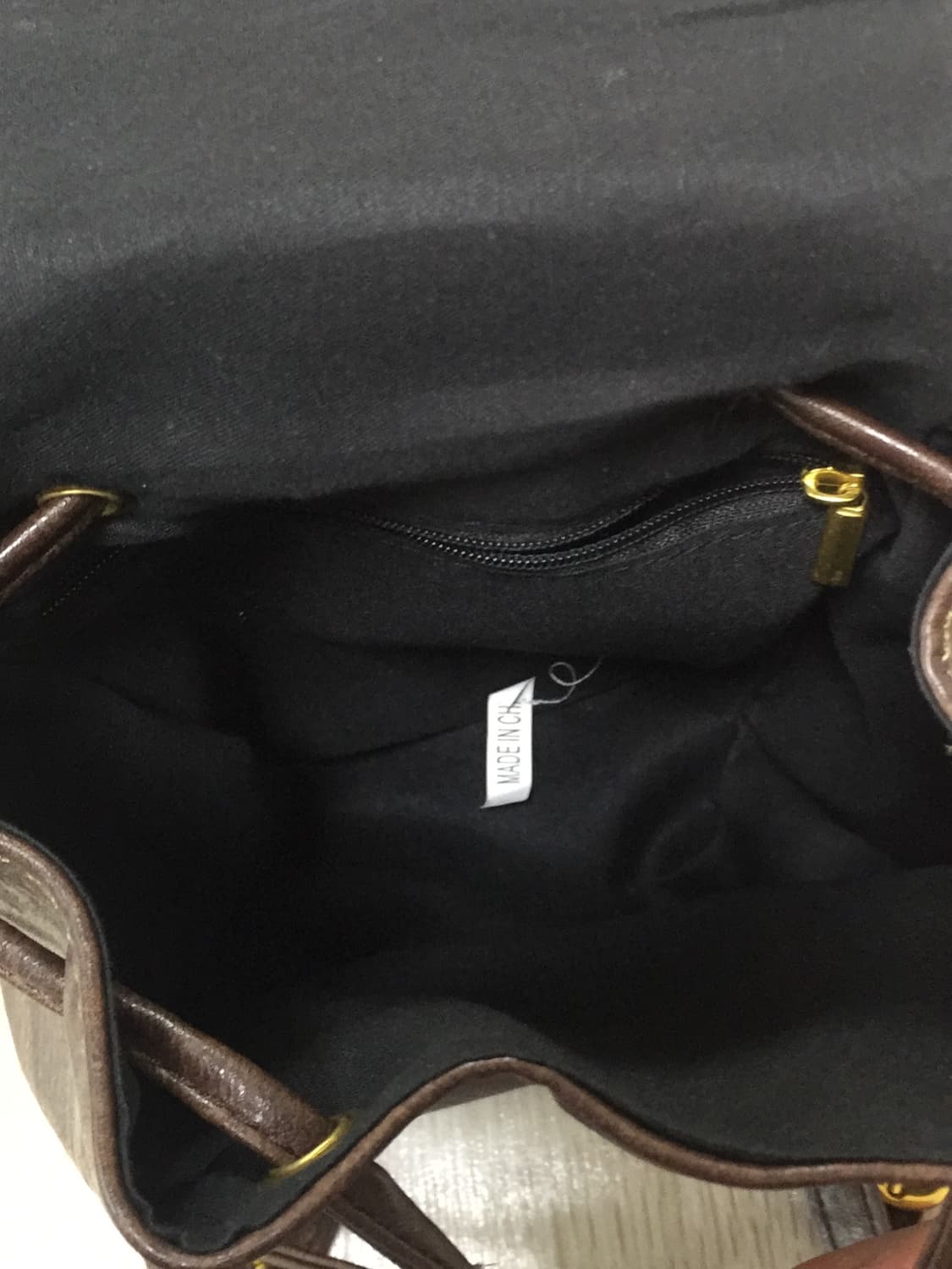 빈티지 미니 가죽 백팩 브라운 상품이미지4