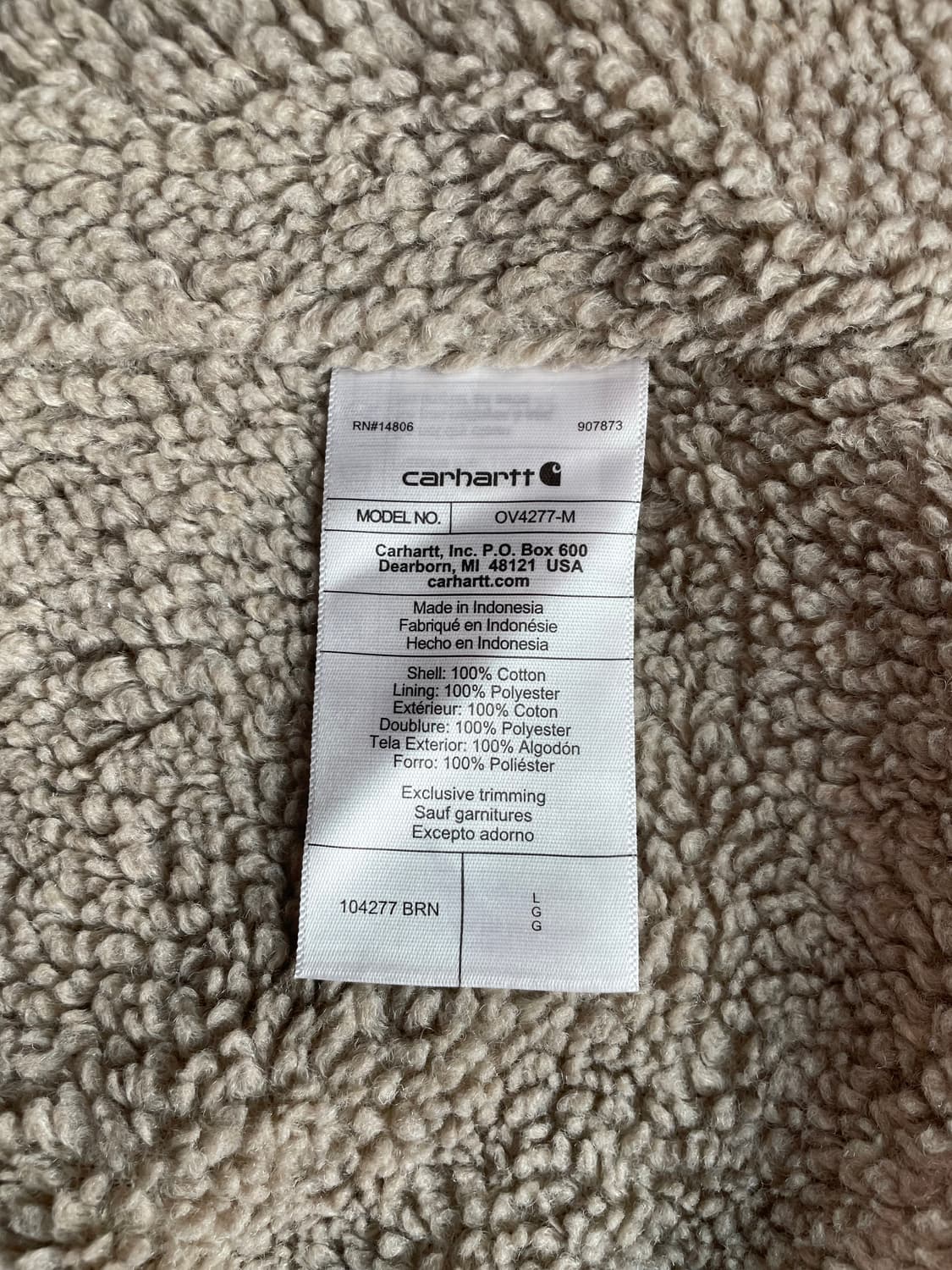 [L] 칼하트 덕 캔버스 쉐르파 베스트 조끼 상품이미지9