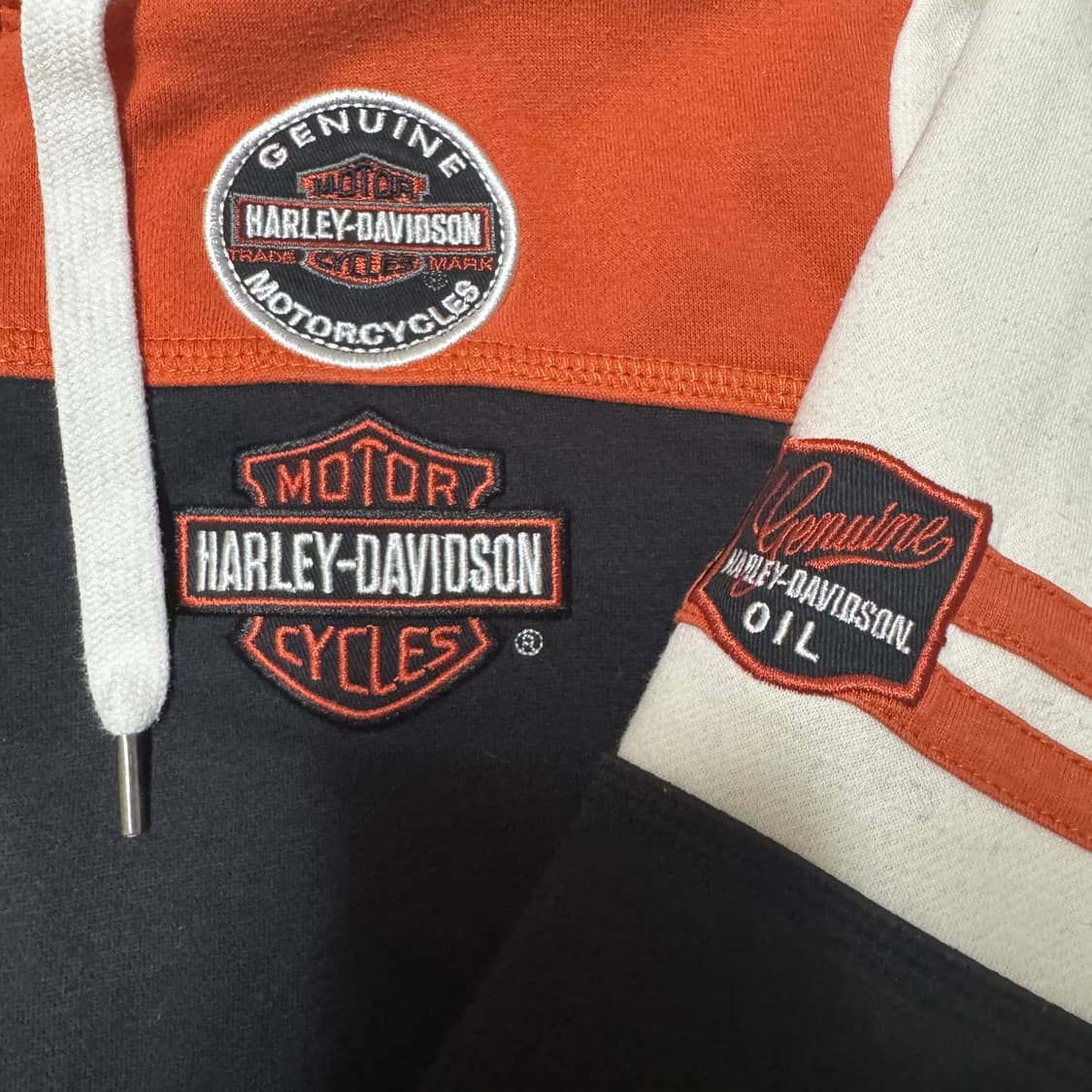 할리데이비슨 배색 후드집업 상품이미지4