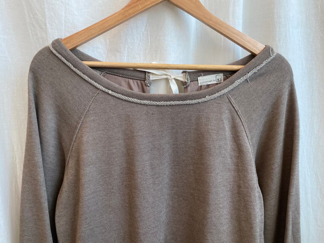 브라운 레이스 맨투맨탑(L) 상품이미지2