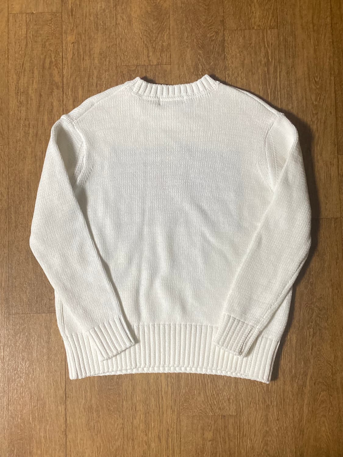 (상태최상!!)폴로 성조기 니트 화이트 상품이미지4