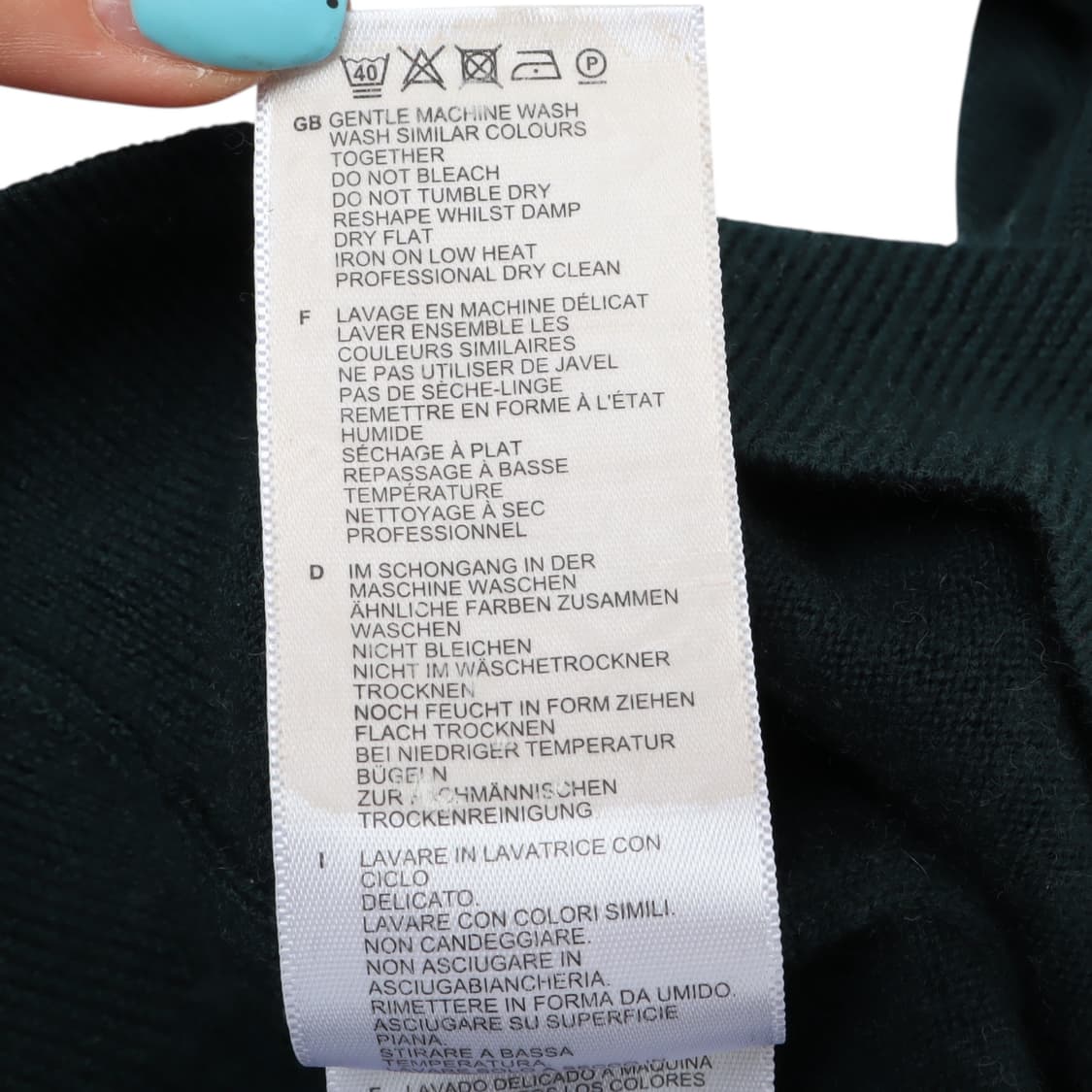 프레드페리 블랙 메리노울 니트 스웨터 상품이미지10